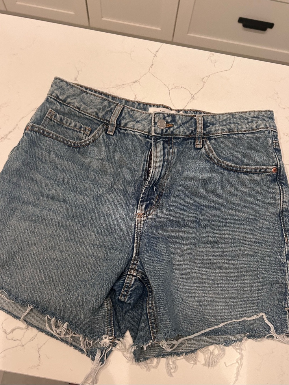 Dynamite Light Blue Wash Denim Shorts